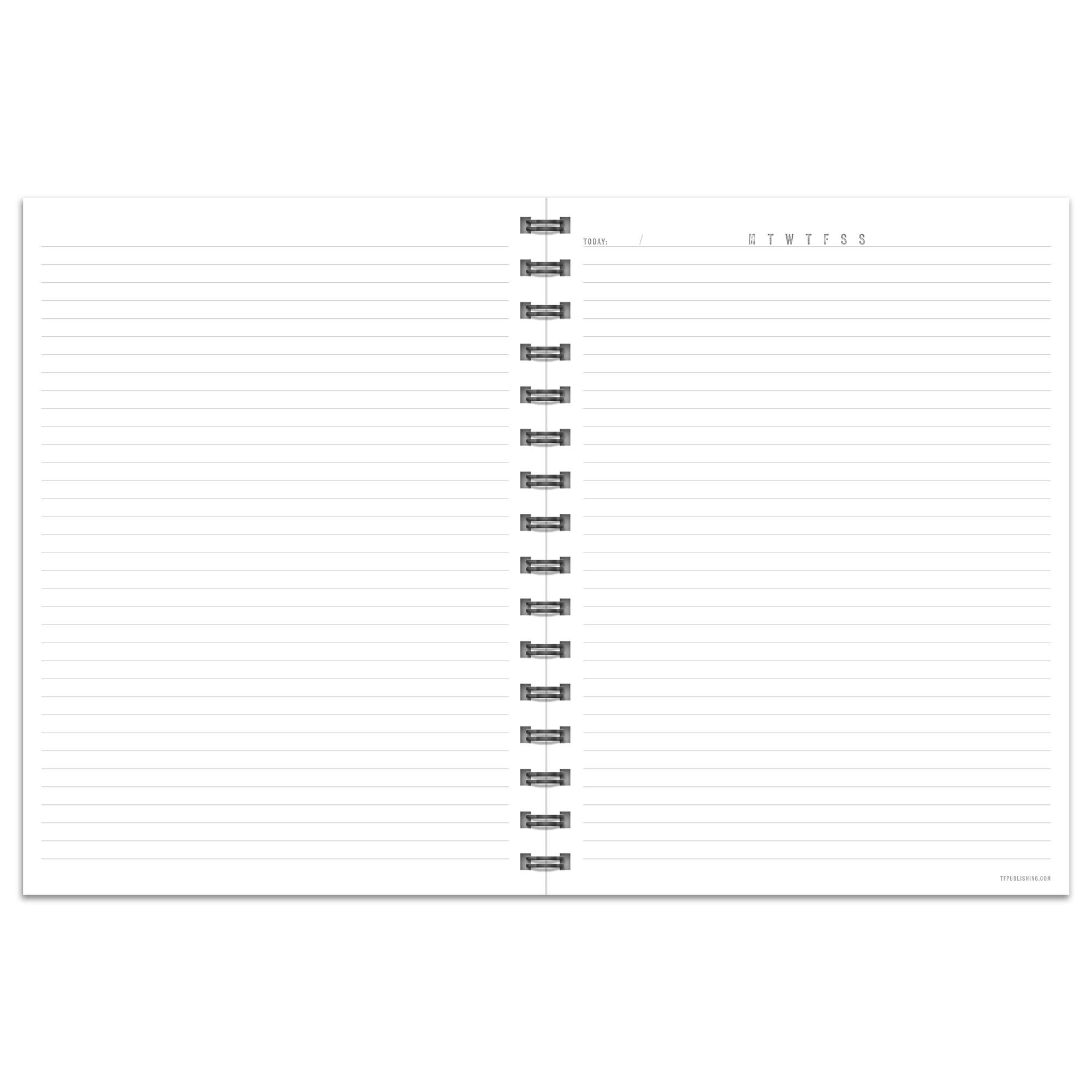 TF Publishing Painted Flowers Spiral Lined Journal